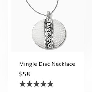 ❤️ Brighton Mingle Disc Necklace JL8820 - Good Used Condition - Pouch Included!